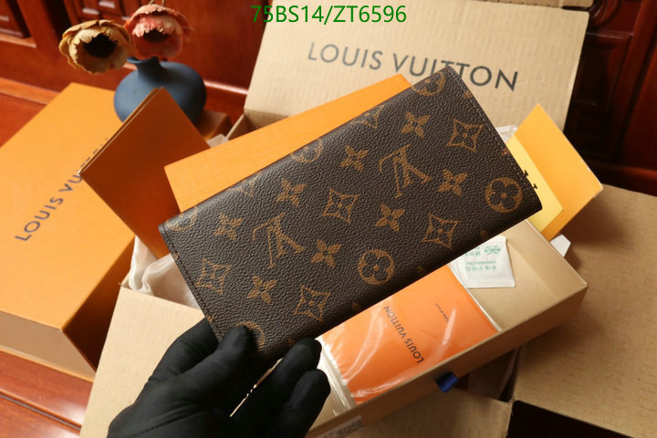 LV Bags-(Mirror)-Wallet-,Code: ZT6596,$: 75USD