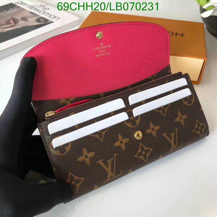 LV Bags-(Mirror)-Wallet-,Code: LB070231,$: 69USD