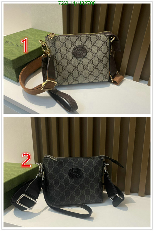 Gucci Bag-(4A)-Diagonal-,Code: HB2708,$: 72USD