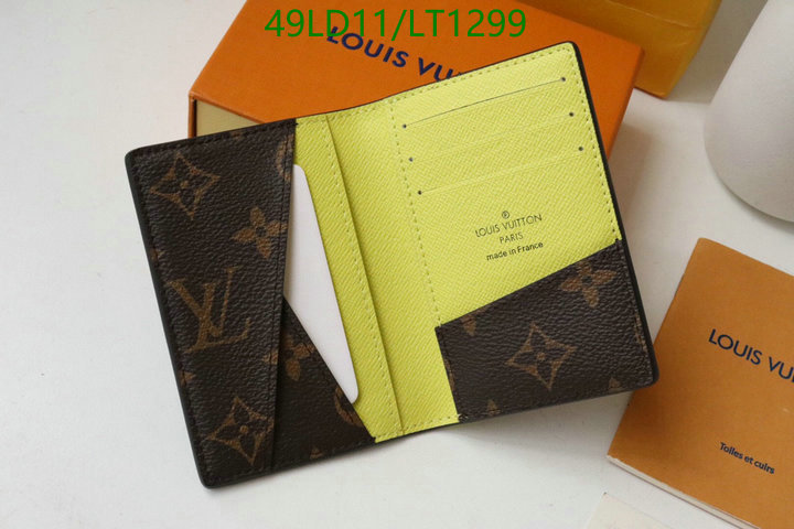 LV Bags-(Mirror)-Wallet-,Code: LT1299,$: 49USD