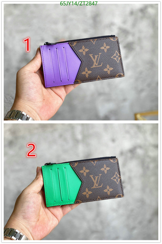 LV Bags-(Mirror)-Wallet-,Code: ZT2847,$: 65USD