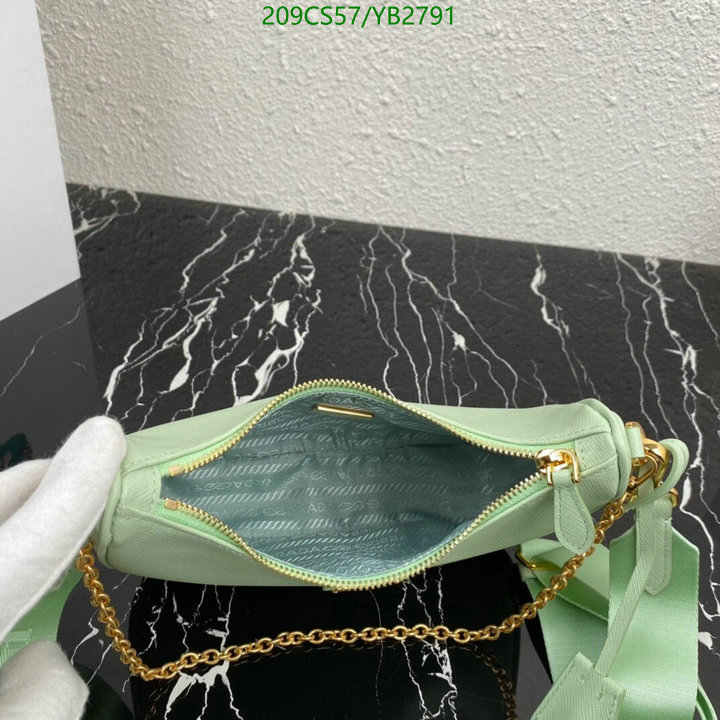 Prada Bag-(Mirror)-Diagonal-,Code: YB2791,$: 209USD