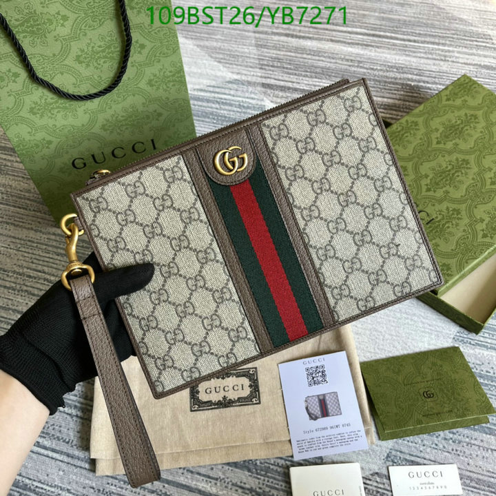 Gucci Bag-(Mirror)-Clutch-,Code: YB7271,$: 109USD