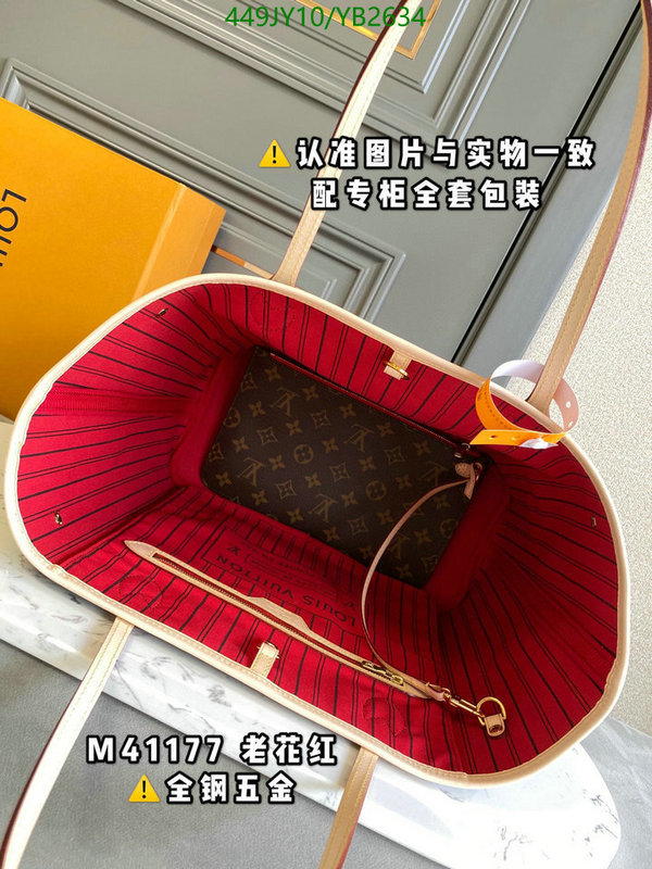 LV Bags-(Mirror)-Neverfull-,Code: YB2634,$: 449USD