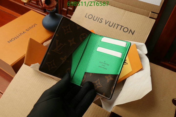 LV Bags-(Mirror)-Wallet-,Code: ZT6587,$: 69USD