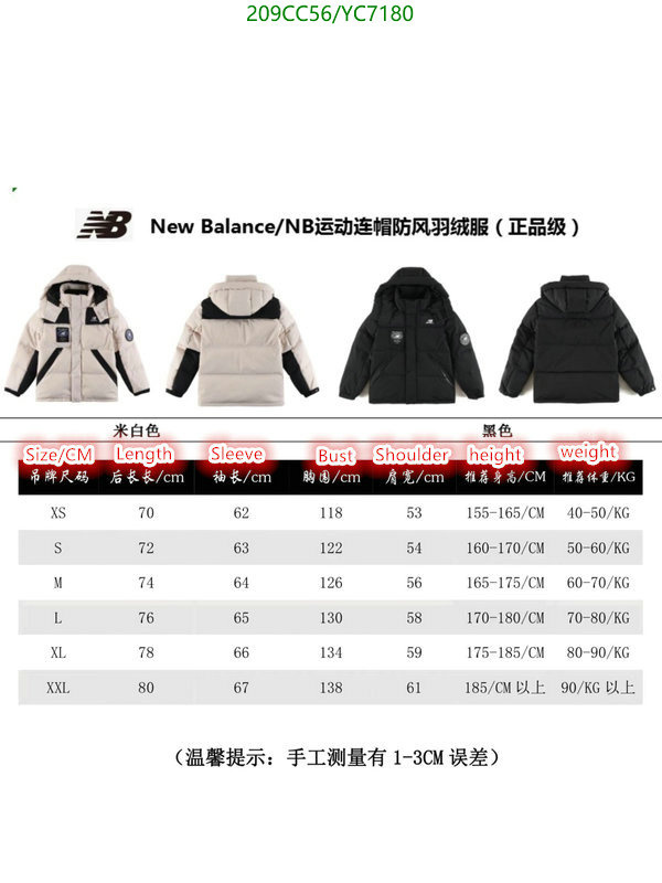 Down jacket Women-New Balance, Code: YC7180,$: 209USD