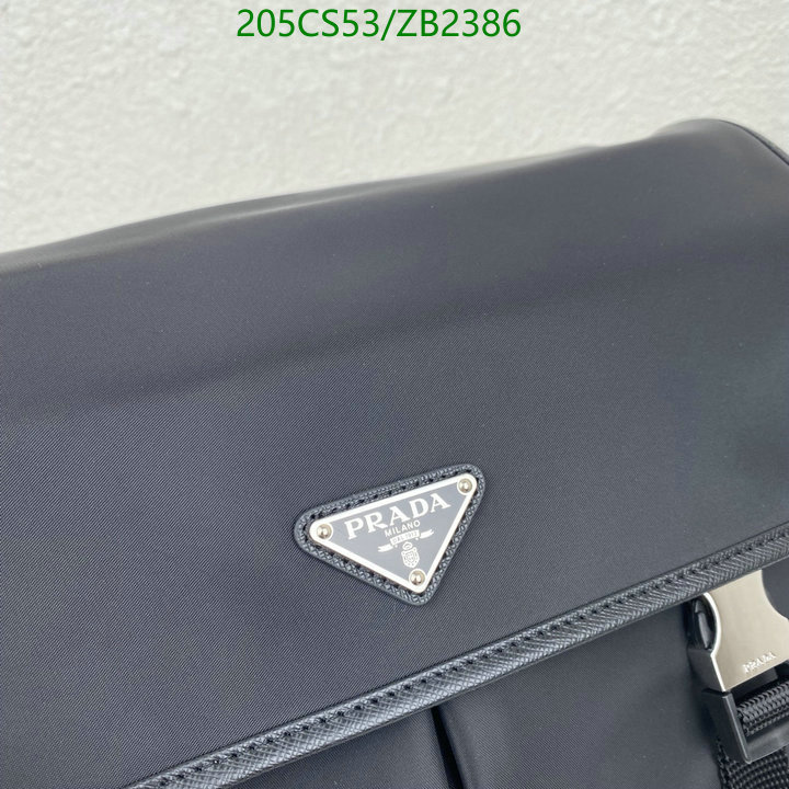 Prada Bag-(Mirror)-Diagonal-,Code: ZB2386,$: 205USD