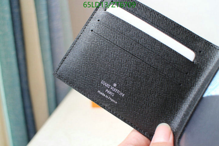 LV Bags-(Mirror)-Wallet-,Code: ZT6709,$: 65USD