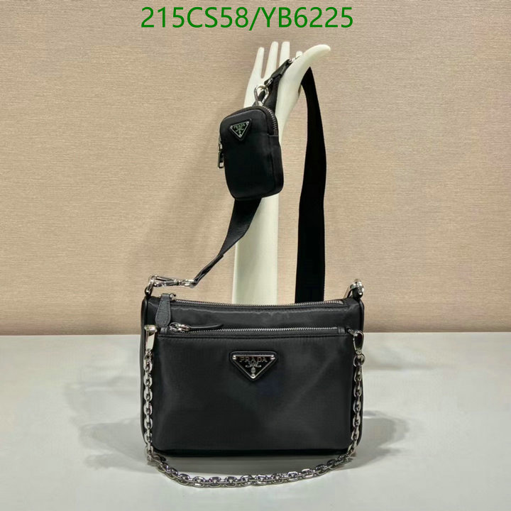 Prada Bag-(Mirror)-Diagonal-,Code: YB6225,$: 215USD