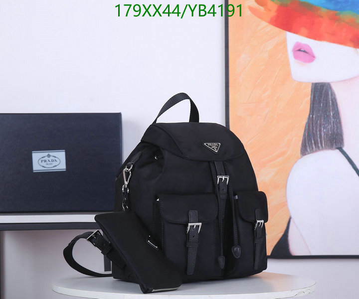 Prada Bag-(Mirror)-Backpack-,Code: YB4191,$: 179USD