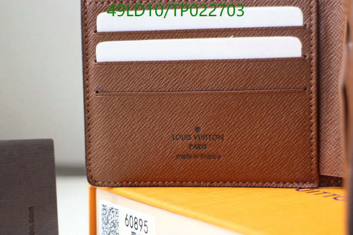 LV Bags-(Mirror)-Wallet-,Code: TP022703,$: 49USD