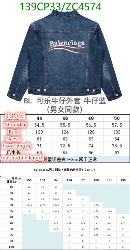 Clothing-Balenciaga, Code: ZC4574,$: 139USD