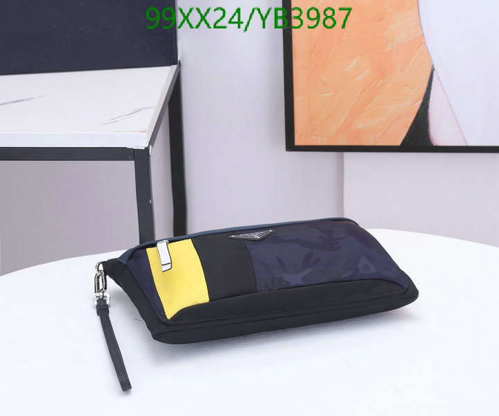 Prada Bag-(Mirror)-Clutch-,Code: YB3987,$: 99USD