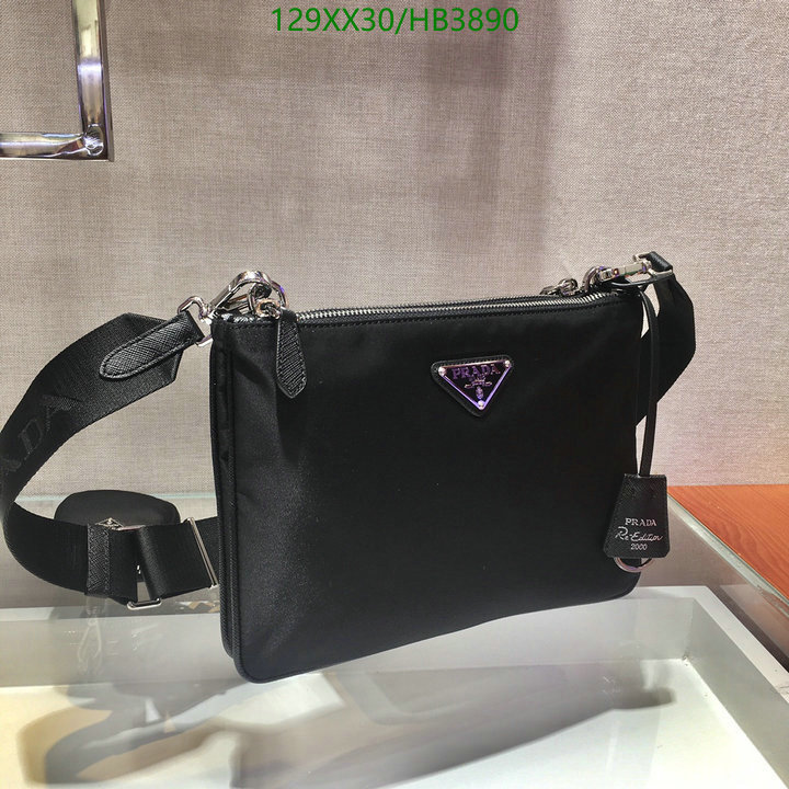 Prada Bag-(Mirror)-Diagonal-,Code: HB3890,$: 129USD