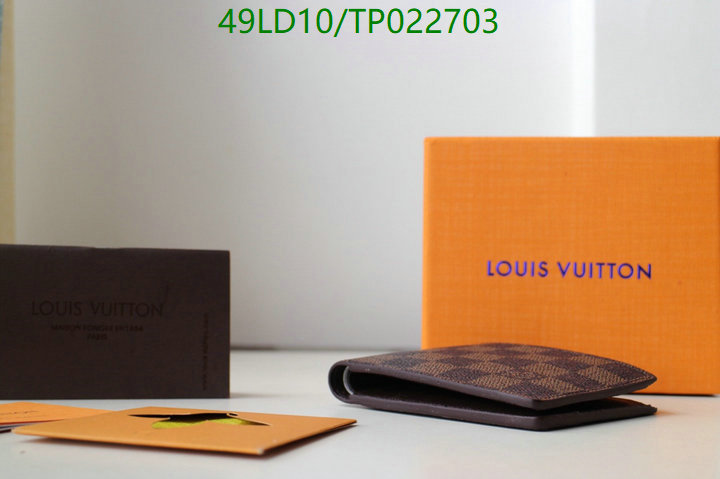 LV Bags-(Mirror)-Wallet-,Code: TP022703,$: 49USD