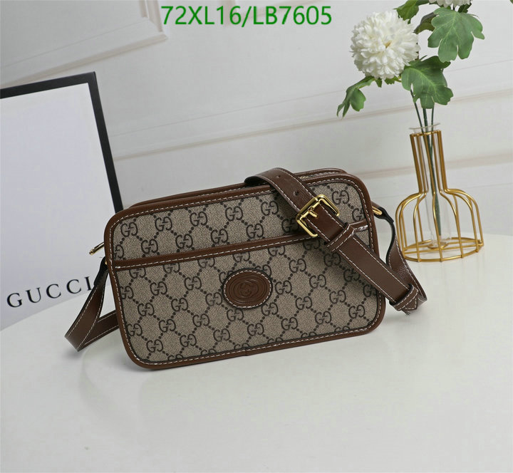 Gucci Bag-(4A)-Diagonal-,Code: LB7605,$: 72USD