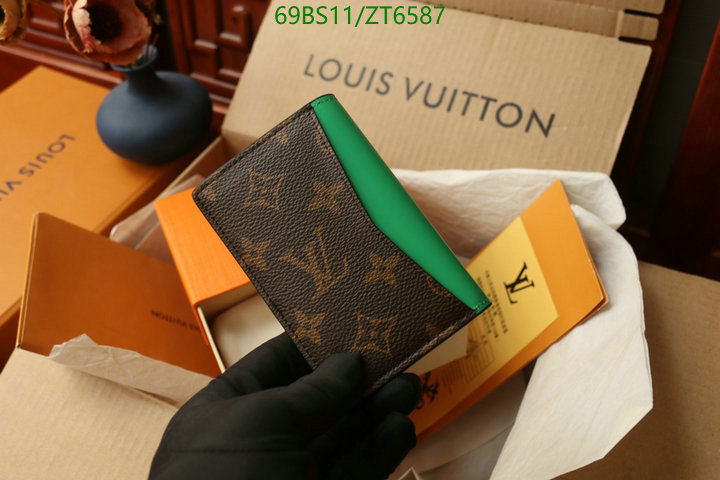 LV Bags-(Mirror)-Wallet-,Code: ZT6587,$: 69USD