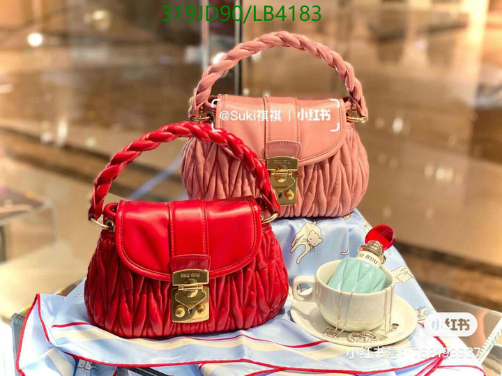 Miu Miu Bag-(Mirror)-Handbag-,Code: LB4183,$: 319USD