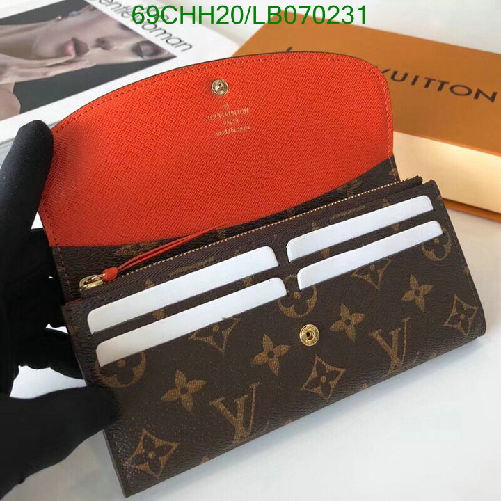 LV Bags-(Mirror)-Wallet-,Code: LB070231,$: 69USD