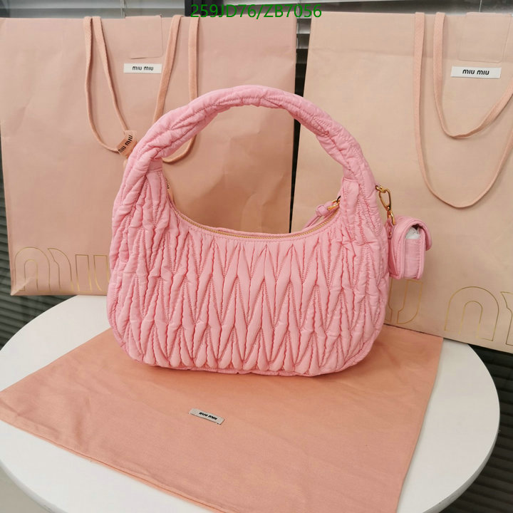 Miu Miu Bag-(Mirror)-Handbag-,Code: ZB7056,$: 259USD