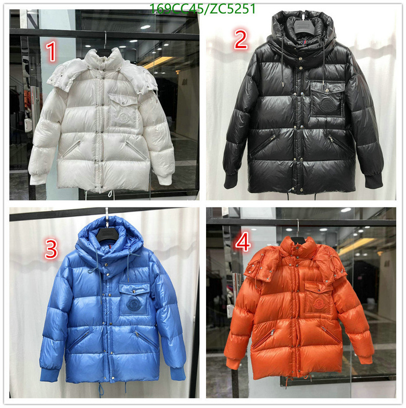 Down jacket Men-Moncler, Code: ZC5251,$: 169USD