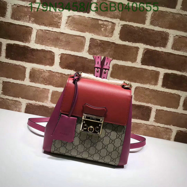 Gucci Bag-(Mirror)-Backpack-,Code:GGB040655,$: 179USD