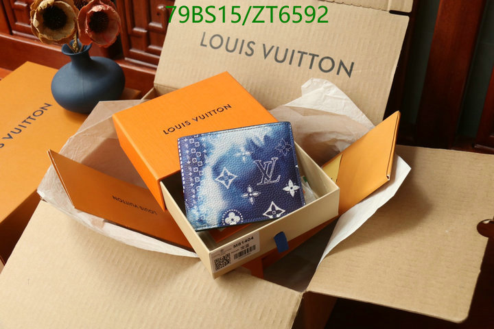 LV Bags-(Mirror)-Wallet-,Code: ZT6592,$: 79USD