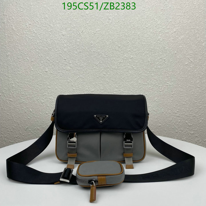 Prada Bag-(Mirror)-Diagonal-,Code: ZB2383,$: 195USD