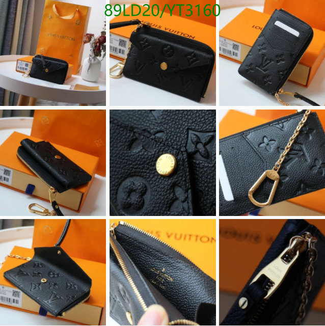 LV Bags-(Mirror)-Wallet-,Code: YT3160,$: 89USD