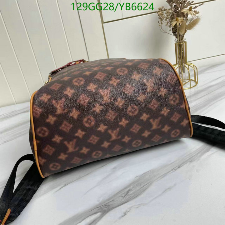 LV Bags-(4A)-Backpack-,Code: YB6624,$: 129USD