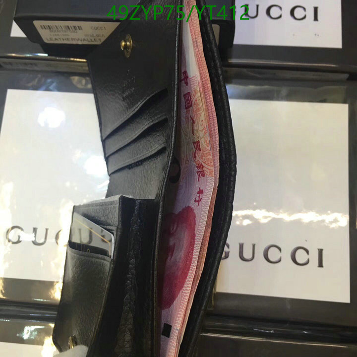 Gucci Bag-(4A)-Wallet-,Code: YT412,$: 49USD