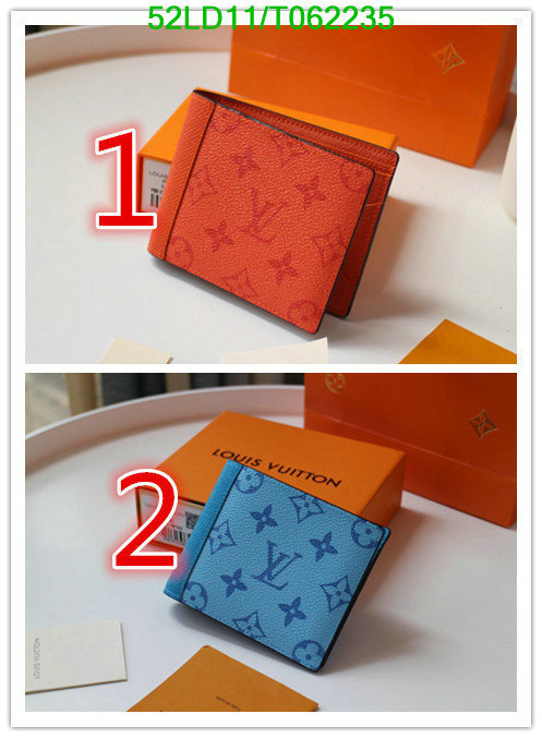 LV Bags-(Mirror)-Wallet-,Code: T062235,$: 52USD