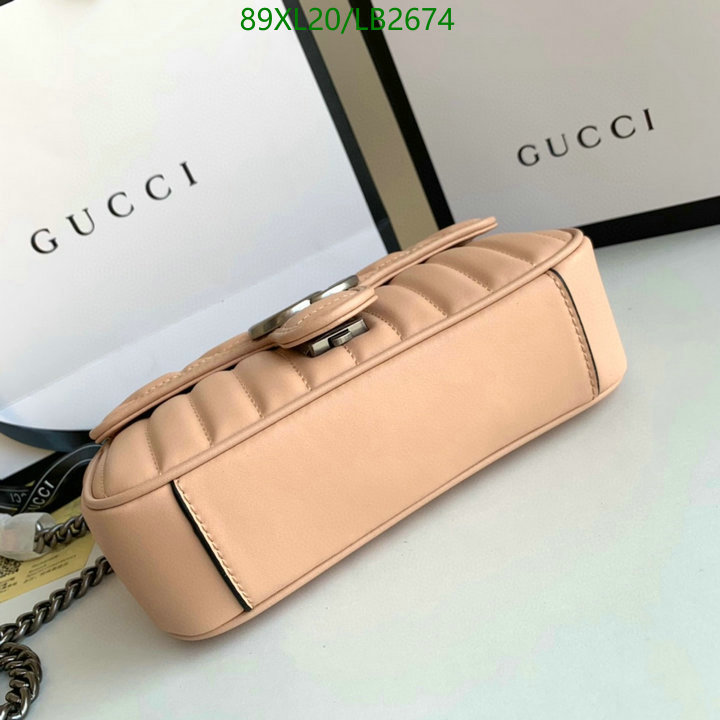 Gucci Bag-(4A)-Marmont,Code: LB2674,$: 89USD