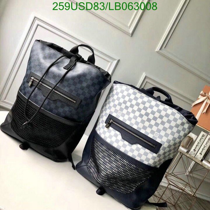 LV Bags-(Mirror)-Backpack-,Code: LB063008,$: 259USD