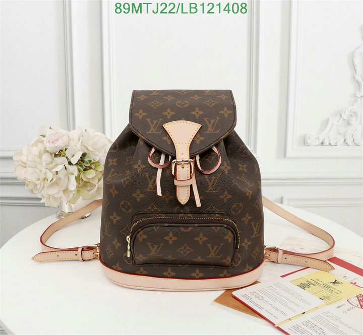 LV Bags-(4A)-Backpack-,Code: LB121408,$: 89USD
