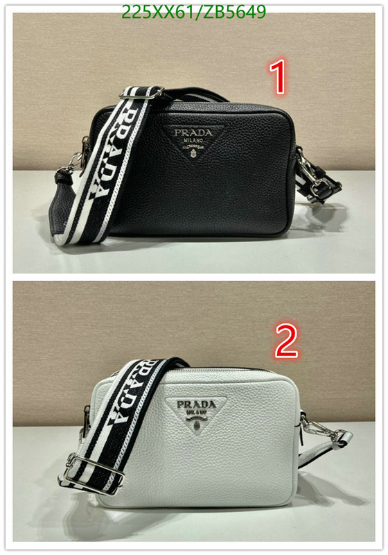 Prada Bag-(Mirror)-Diagonal-,Code: ZB5649,$: 225USD