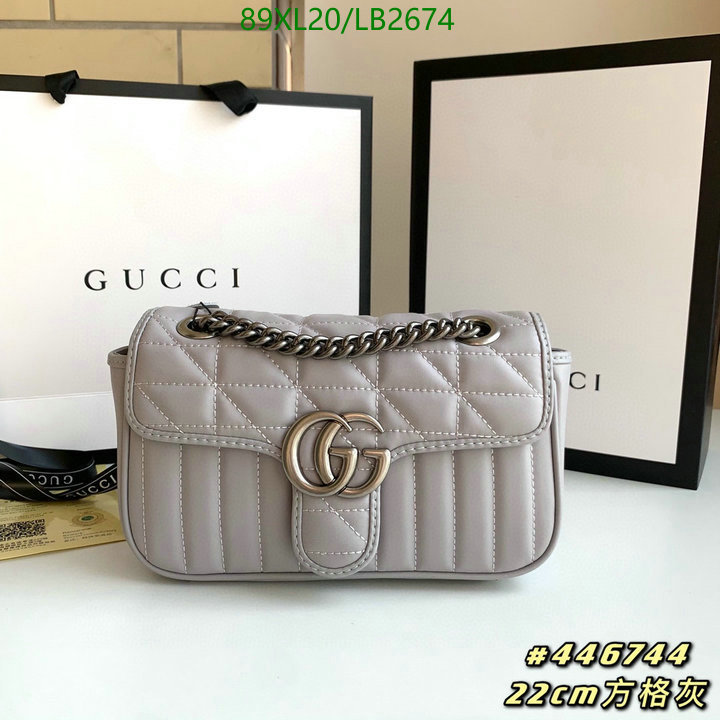 Gucci Bag-(4A)-Marmont,Code: LB2674,$: 89USD