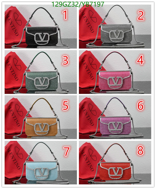 Valentino Bag-(4A)-LOC-V Logo ,Code: YB7197,$: 129USD