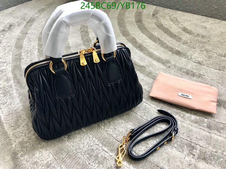 Miu Miu Bag-(Mirror)-Handbag-,Code: YB176,$: 245USD