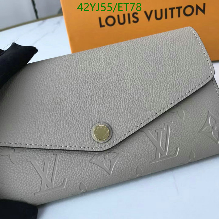 LV Bags-(4A)-Wallet-,Code: ET78,$: 42USD