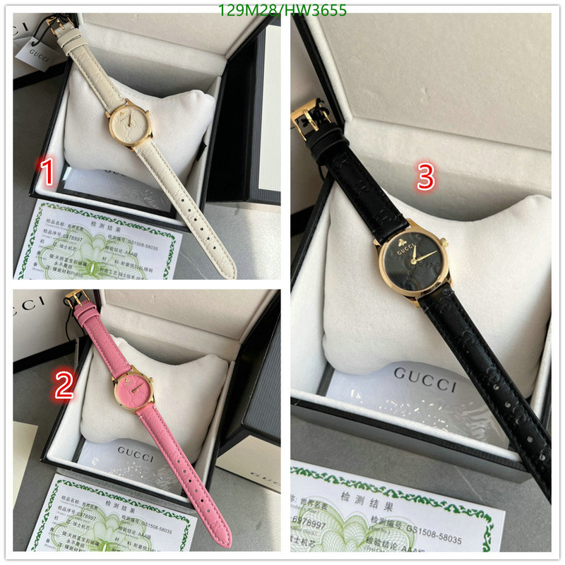 Watch-4A Quality-Gucci, Code: HW3655,$: 129USD