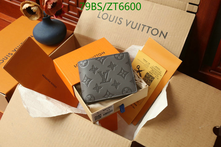 LV Bags-(Mirror)-Wallet-,Code: ZT6600,$: 79USD