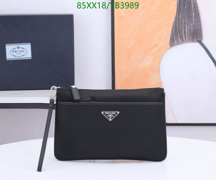 Prada Bag-(Mirror)-Clutch-,Code: YB3989,$: 85USD