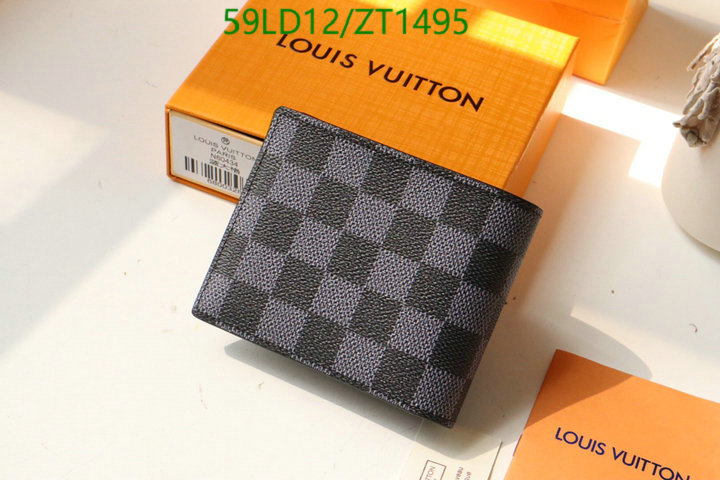 LV Bags-(Mirror)-Wallet-,Code: ZT1495,$: 59USD