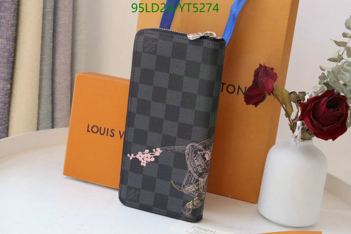 LV Bags-(Mirror)-Wallet-,Code: YT5274,$: 95USD