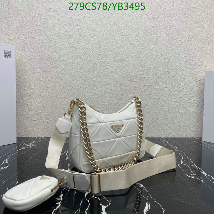 Prada Bag-(Mirror)-Diagonal-,Code: YB3495,$: 279USD