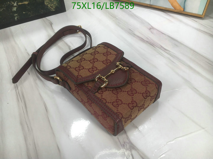 Gucci Bag-(4A)-Horsebit-,Code: LB7589,$: 75USD