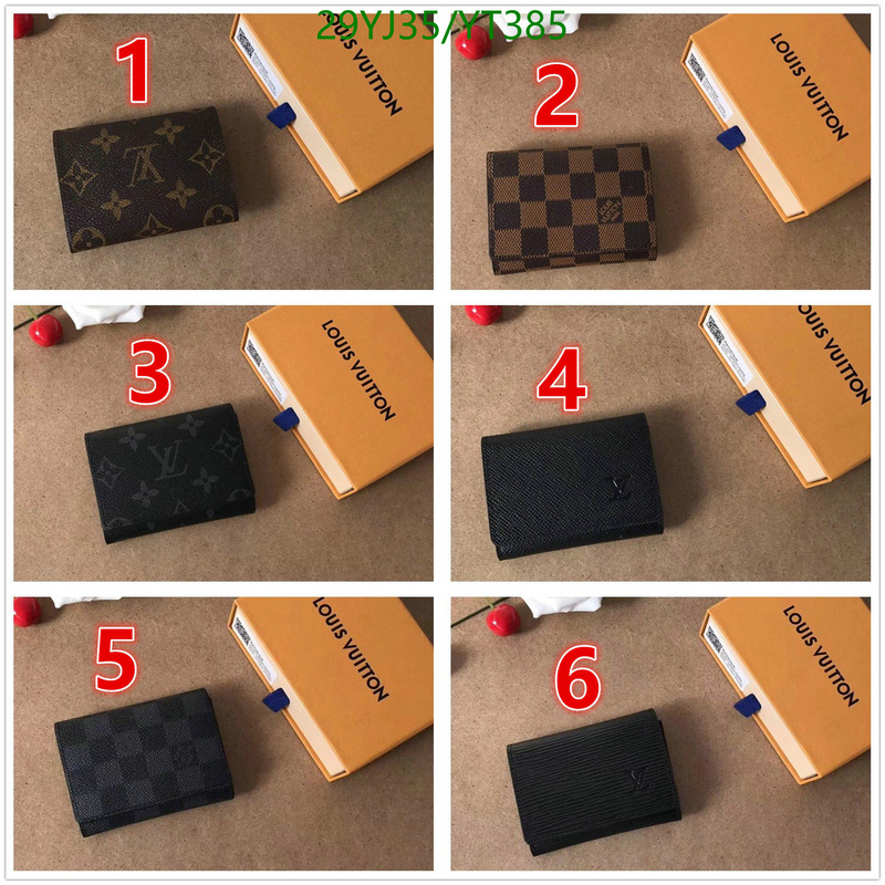 LV Bags-(4A)-Wallet-,Code: YT385,$: 29USD