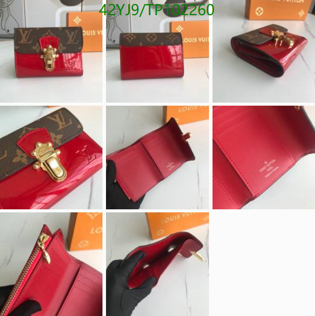 LV Bags-(4A)-Wallet-,Code: TP102260,$: 42USD