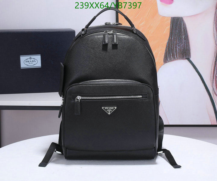 Prada Bag-(Mirror)-Backpack-,Code: YB7397,$: 239USD